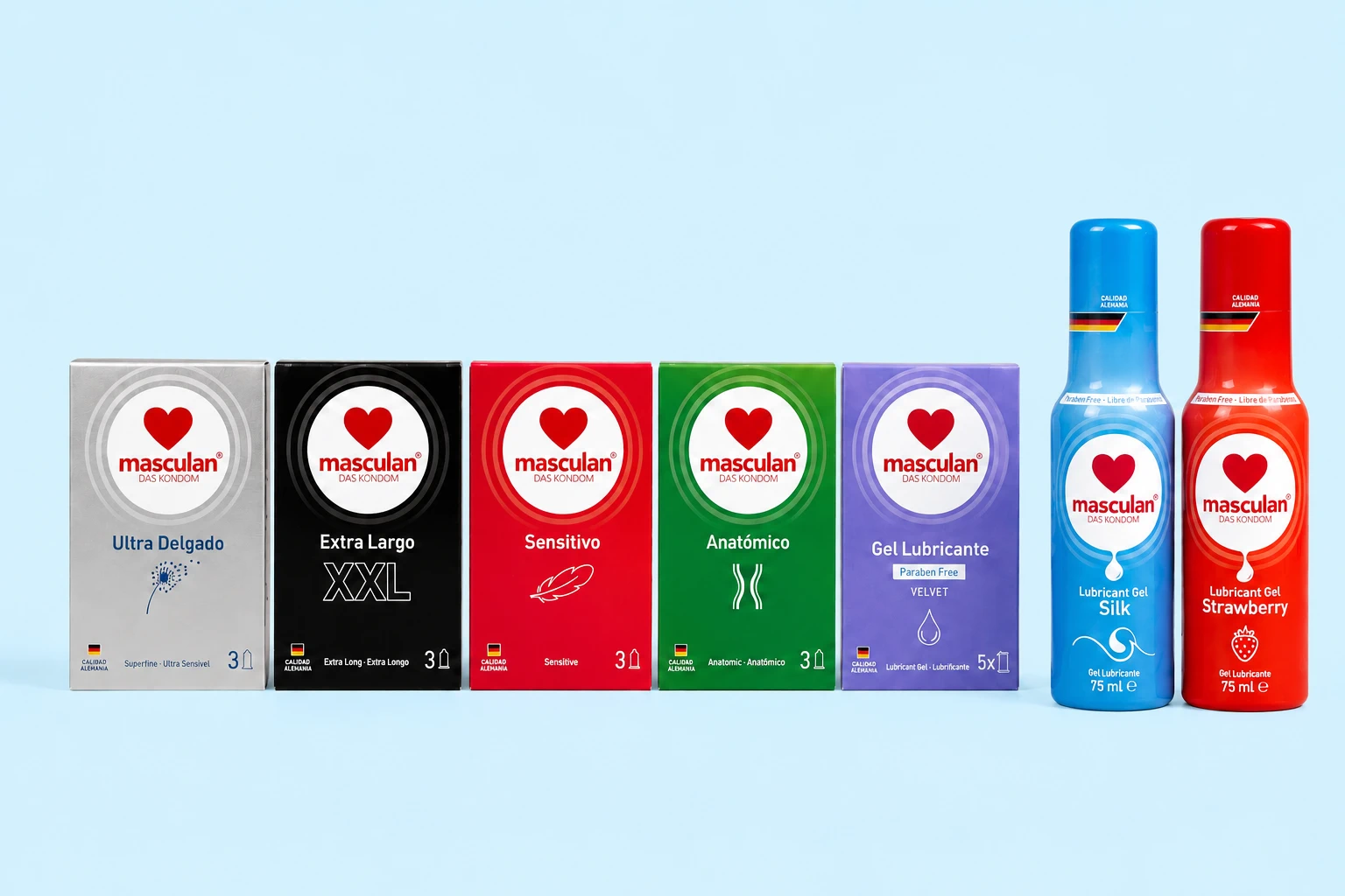 Preservativos y lubricantes Masculan